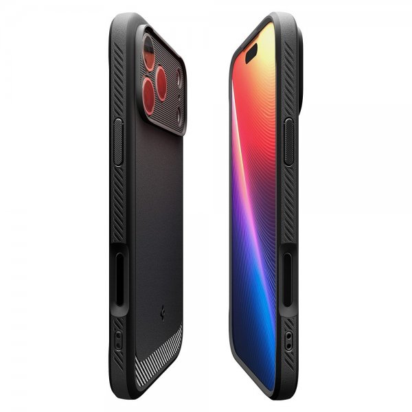 Spigen iPhone 17 Pro Skal Rugged Armor MagFit Matte Black