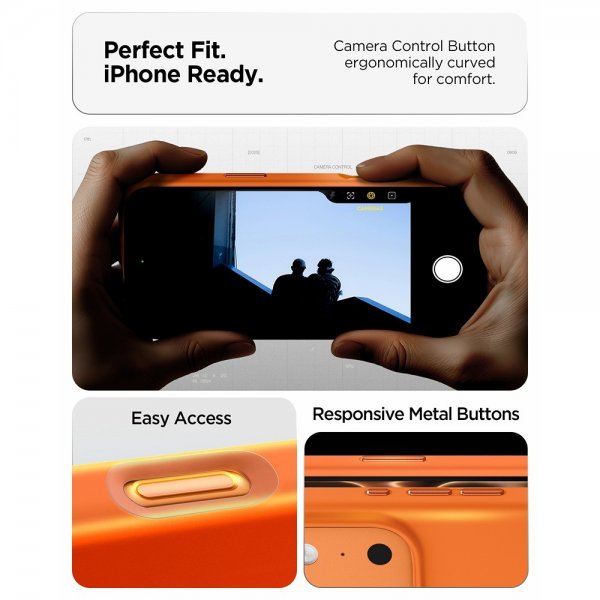 Spigen iPhone 17 Pro Skal Silicone Fit MagFit Cosmic Orange