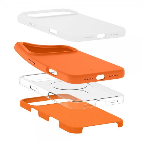 Spigen iPhone 17 Pro Skal Silicone Fit MagFit Cosmic Orange