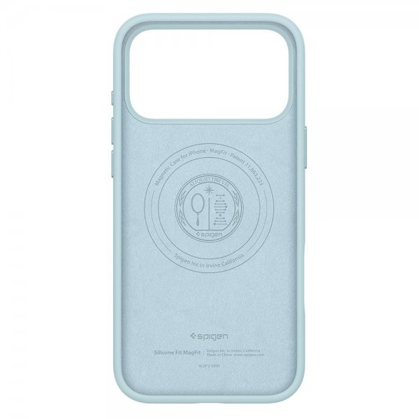 Spigen iPhone 17 Pro Skal Silicone Fit MagFit Mute Blue