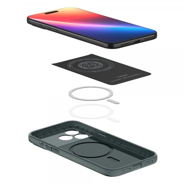Spigen iPhone 17 Pro Skal Thin Fit MagFit Abyss Green