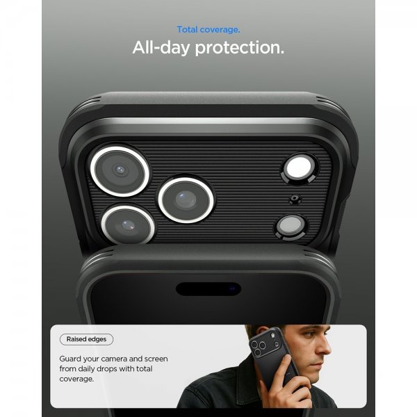Spigen iPhone 17 Pro Skal Tough Armor T MagFit Svart
