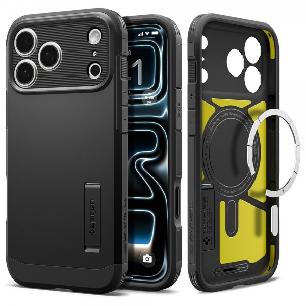 Spigen iPhone 17 Pro Skal Tough Armor T MagFit Svart