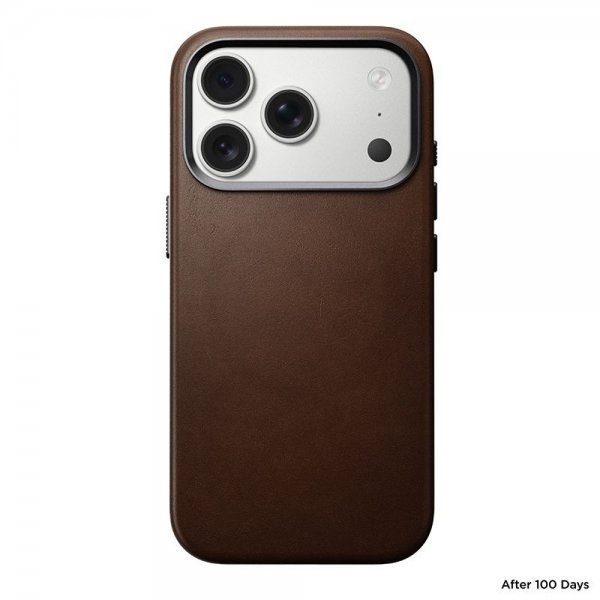 Nomad iPhone 17 Pro Skal Traditional Leather Case Brun