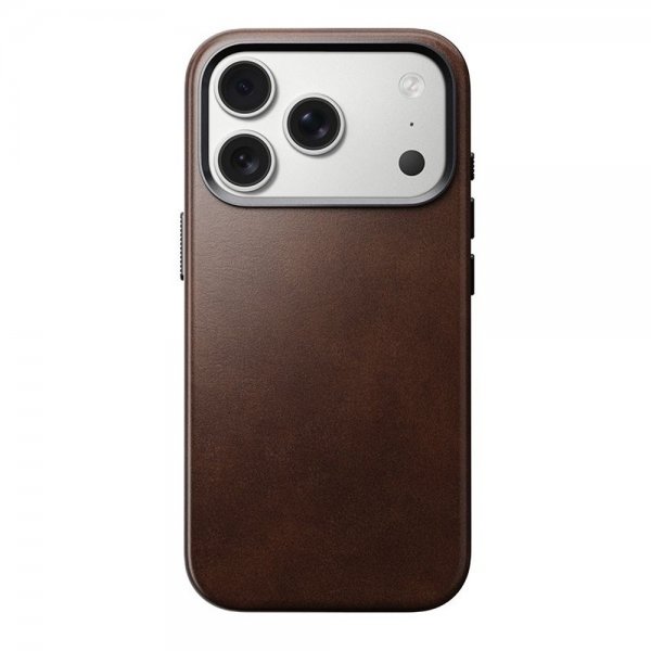 Nomad iPhone 17 Pro Skal Traditional Leather Case Horween Rustic Brown