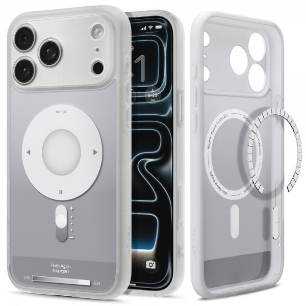 Spigen iPhone 17 Pro Skal Ultra Hybrid Classic MagFit Silver