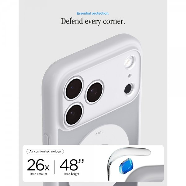 Spigen iPhone 17 Pro Skal Ultra Hybrid Classic MagFit Silver