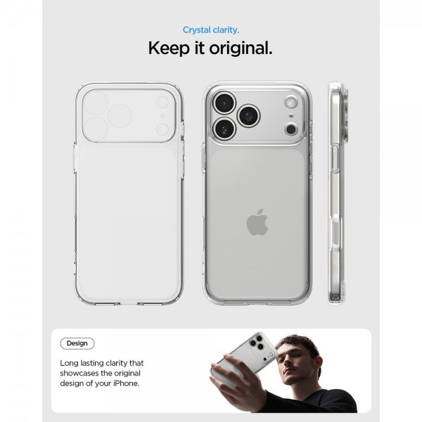 Spigen iPhone 17 Pro Skal Ultra Hybrid Crystal Clear