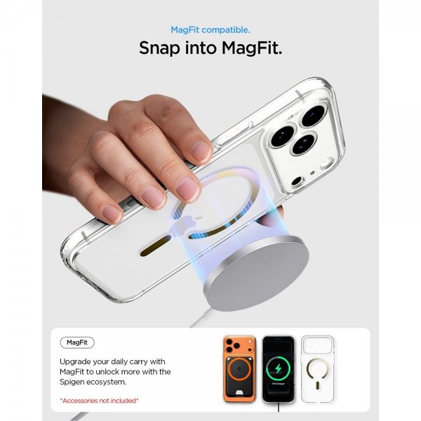 Spigen iPhone 17 Pro Skal Ultra Hybrid MagFit Clear Gold