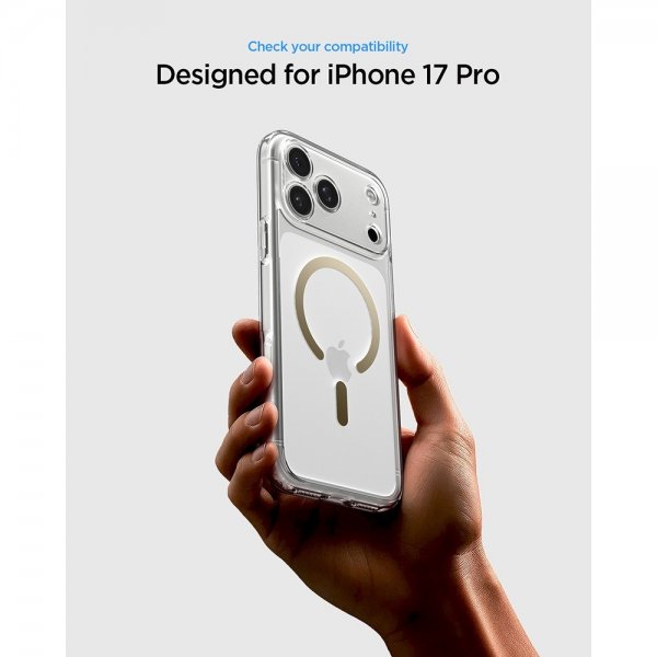 Spigen iPhone 17 Pro Skal Ultra Hybrid MagFit Clear Gold