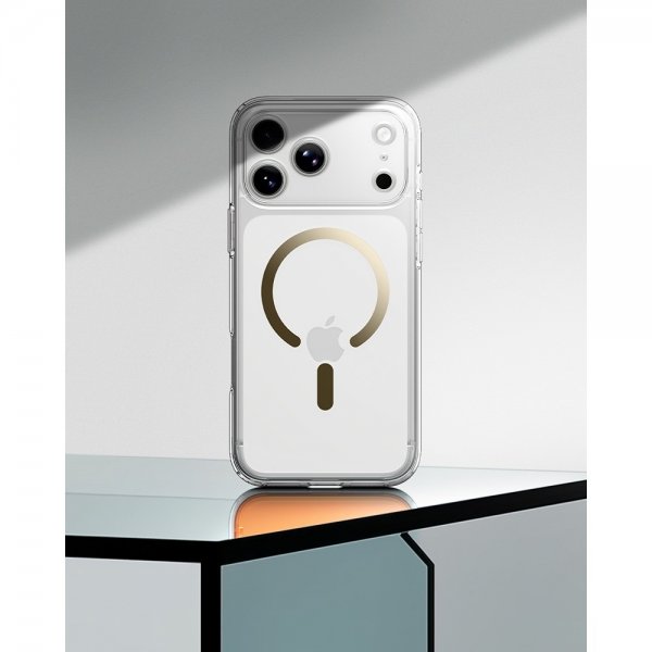 Spigen iPhone 17 Pro Skal Ultra Hybrid MagFit Clear Gold