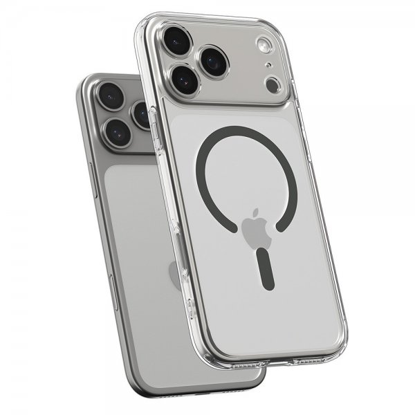 Spigen iPhone 17 Pro Skal Ultra Hybrid MagFit Clear Graphite