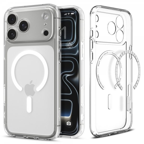 Spigen iPhone 17 Pro Skal Ultra Hybrid MagFit Clear White