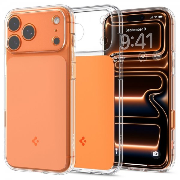 Spigen iPhone 17 Pro Skal Ultra Hybrid T MagFit Glossy Orange