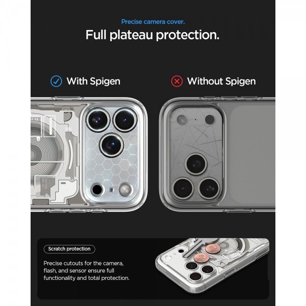 Spigen iPhone 17 Pro Skal Ultra Hybrid Zero One MagFit Natural Titanium