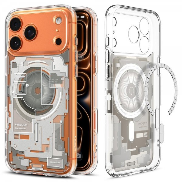 Spigen iPhone 17 Pro Skal Ultra Hybrid Zero One MagFit Natural Titanium