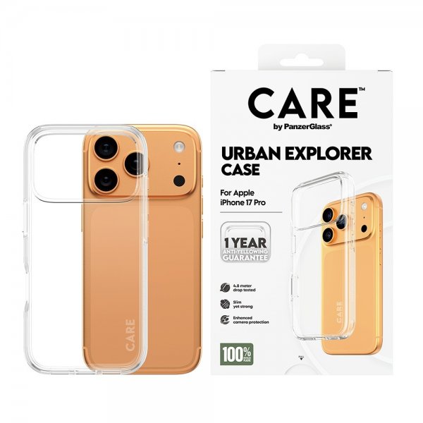 CARE by PanzerGlass iPhone 17 Pro Skal Urban Explorer Transparent