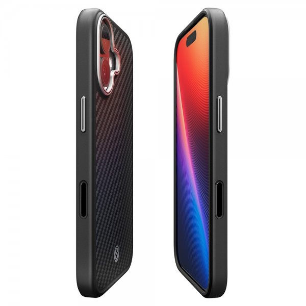 Spigen iPhone 17 Skal Enzo Aramid T MagFit Svart Silver