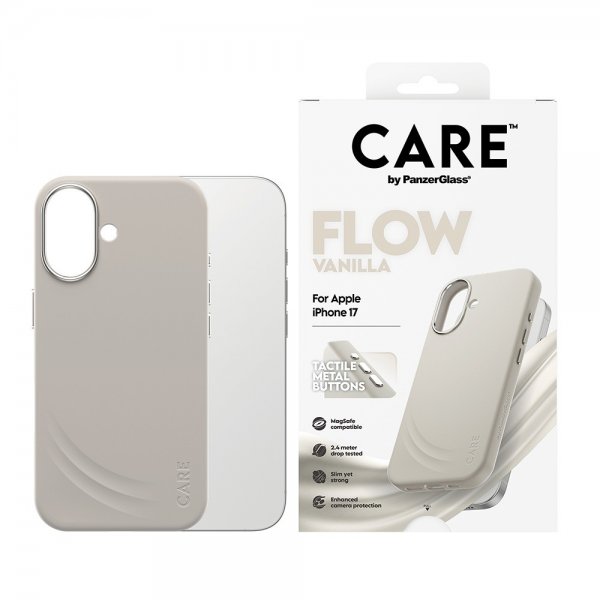 CARE by PanzerGlass iPhone 17 Skal Flow MagSafe Vanilla