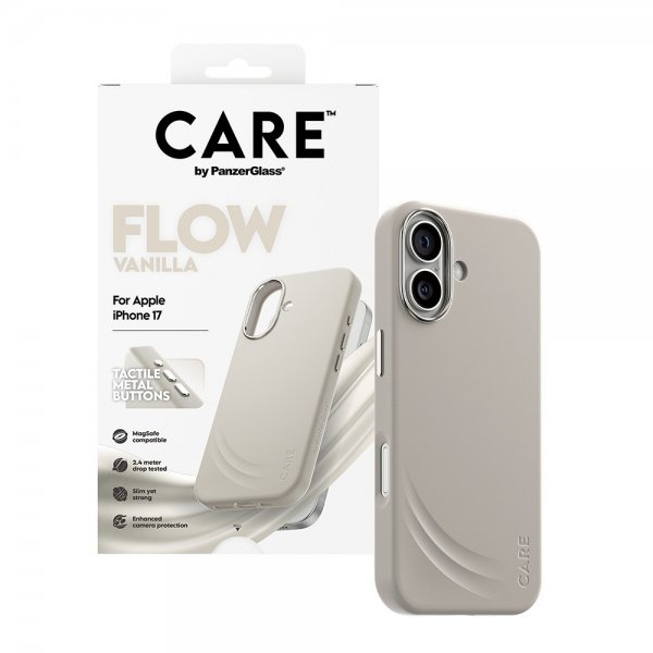 CARE by PanzerGlass iPhone 17 Skal Flow MagSafe Vanilla