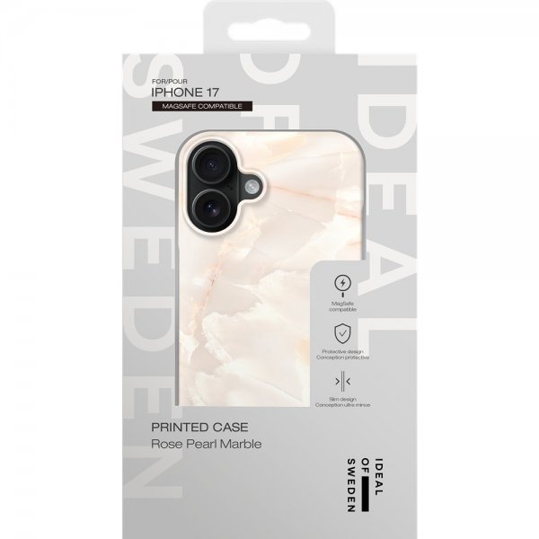 Ideal of Sweden iPhone 17 Skal Printed Case MagSafe Rose Pearl Marble