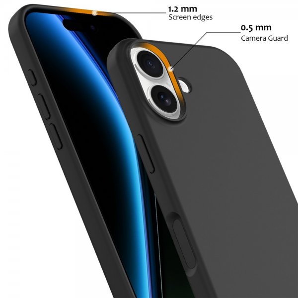 Nordic Covers iPhone 17 Skal Silicone Feather Series MagSafe Raven Black