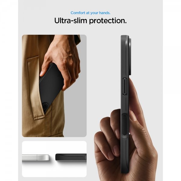Spigen iPhone 17 Skal Thin Fit MagFit Svart