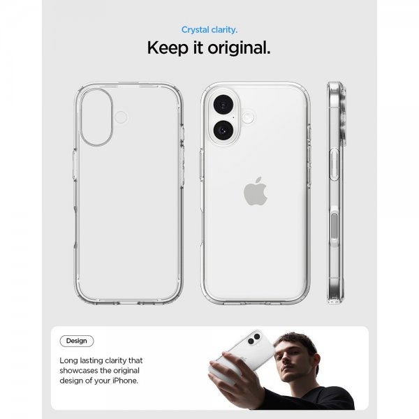 Spigen iPhone 17 Skal Ultra Hybrid Crystal Clear