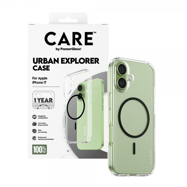 CARE by PanzerGlass iPhone 17 Skal Urban Explorer MagSafe Svart