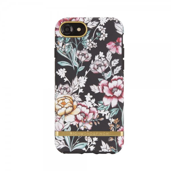 Richmond & Finch iPhone 6/6S/7/8/SE Skal Black Floral