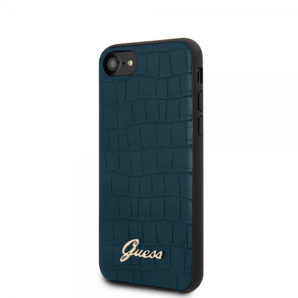 Guess iPhone 7/8/SE Skal Croco Blå