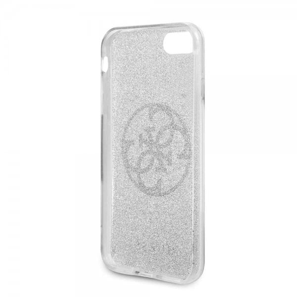 Guess iPhone 7/8/SE Skal Glitter Circle Silver