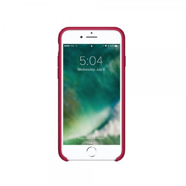 Xqisit iPhone 7/8/SE Skal Silicone Case Röd