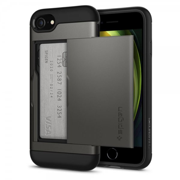 Spigen iPhone 7/8/SE Skal Slim Armor CS Gunmetal
