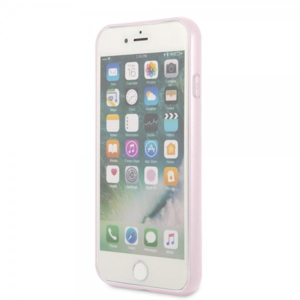 Guess iPhone 7/8/SE Skal Saffiano Metal Logo Lila