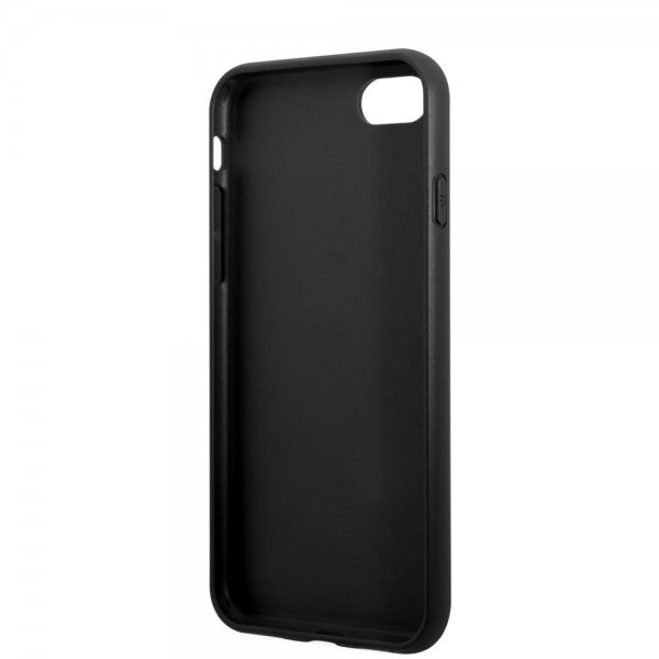 Guess iPhone 7/8/SE Skal Saffiano Metal Logo Svart