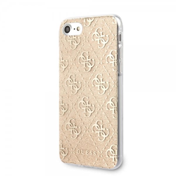 Guess iPhone 7/8/SE Skal Glitter Cover Guld