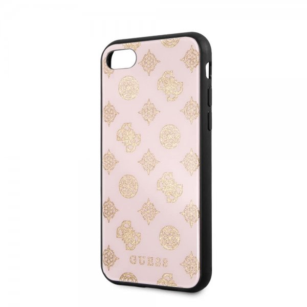 Guess iPhone 7/8/SE Skal Glitter Peony Rosa