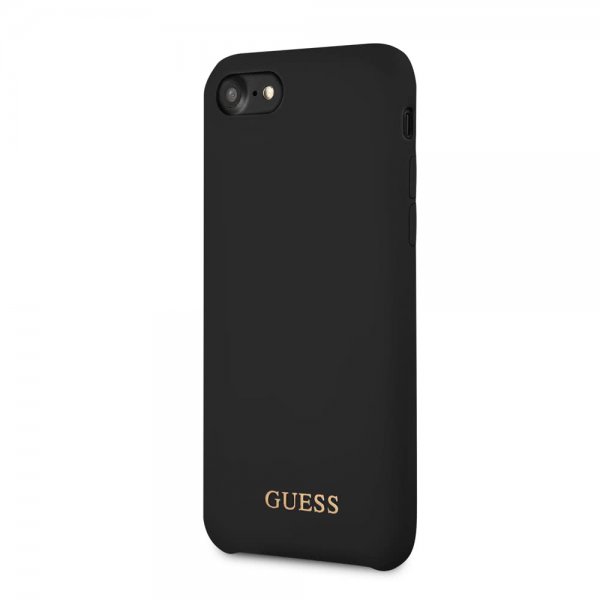Guess iPhone 7/8/SE Skal Silicone Logo Svart