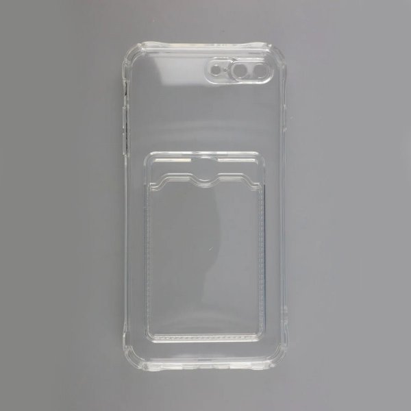 iPhone 7 Plus/iPhone 8 Plus Skal Korthållare Stöttåligt Transparent