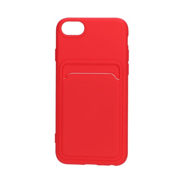iPhone 7/8/SE Skal Korthållare Röd