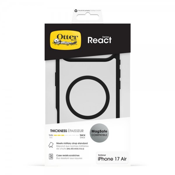 Otterbox iPhone Air Skal React MagSafe Black Crystal