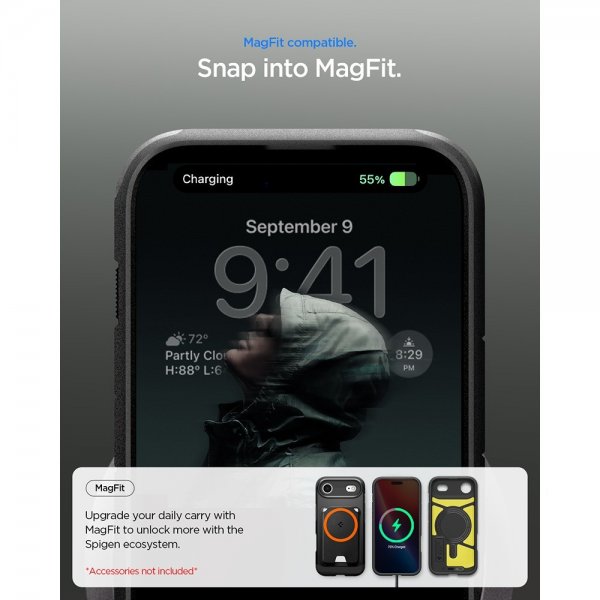 Spigen iPhone Air Skal Tough Armor T MagFit Svart