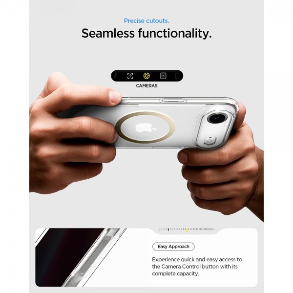 Spigen iPhone Air Skal Ultra Hybrid MagFit Clear Gold
