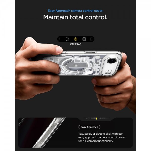 Spigen iPhone Air Skal Ultra Hybrid Zero One MagFit Natural Titanium