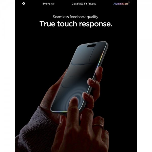 Spigen iPhone Air Skärmskydd GLAS.tR EZ Fit Privacy 2-pack