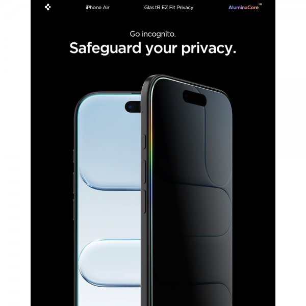 Spigen iPhone Air Skärmskydd GLAS.tR EZ Fit Privacy 2-pack