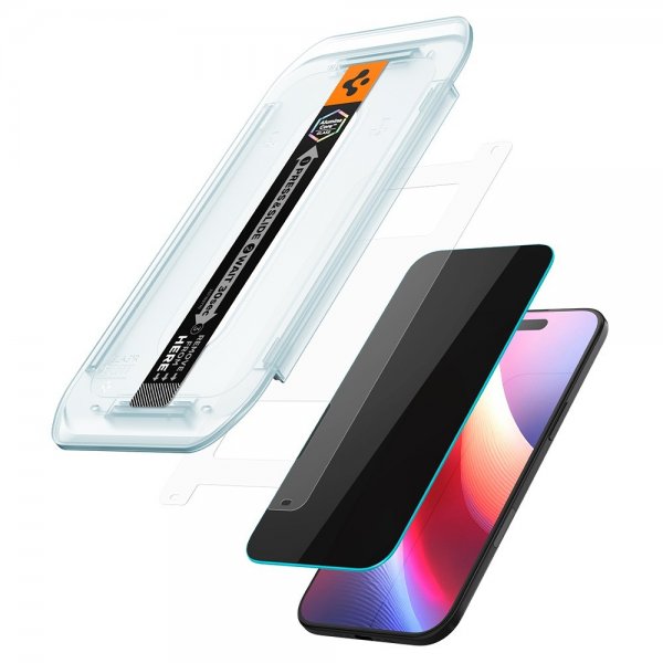 Spigen iPhone Air Skärmskydd GLAS.tR EZ Fit Privacy 2-pack