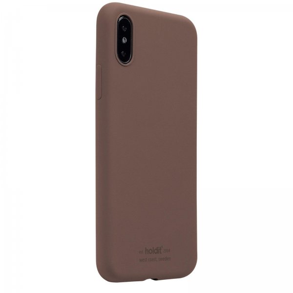 holdit iPhone X/Xs Skal Silikon Dark Brown