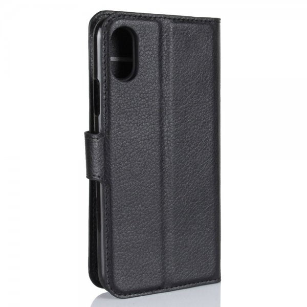 iPhone X/Xs Fodral Litchi Svart